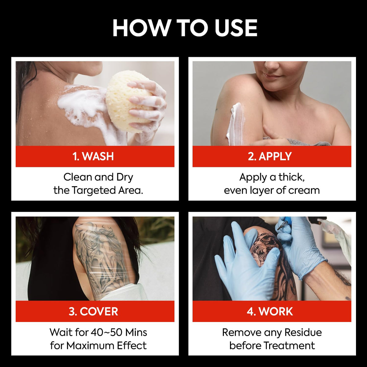 Tube de crème anesthésiante tuiwaro avec étiquette visible