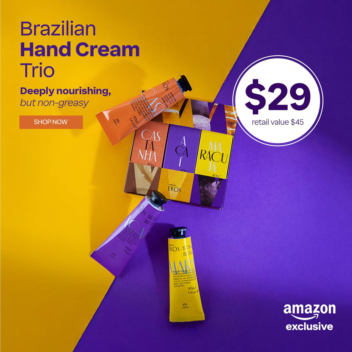 Tube de crème au Maracujá de natura, packaging avant