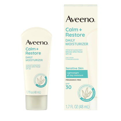 Tube de crème hydratante solaire minérale Aveeno 50 ml vue de face