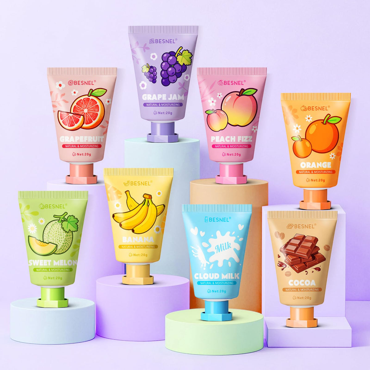 Tube de crème pour les mains à la banane du coffret BESNEL