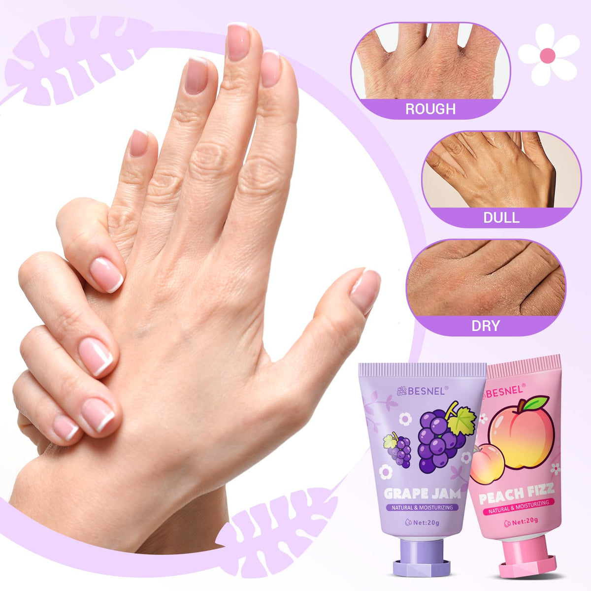 Tube de crème pour les mains à la pastèque du coffret BESNEL