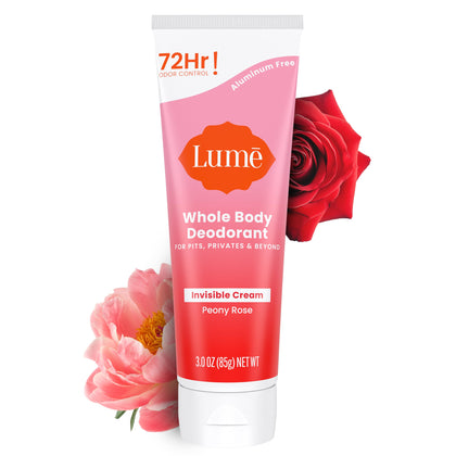 Tube de déodorant Lume 100g couleur rose pivoine vue de face