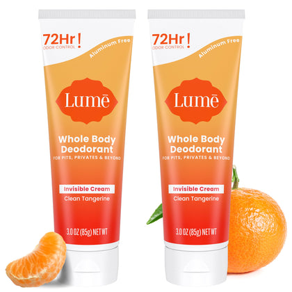 Tube de déodorant Lume corporel complet 3 oz, couleur Agrumes, vue de face