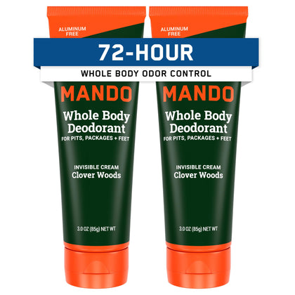 Tube de déodorant Mando Corps Complet pour Hommes, crème, 85 g