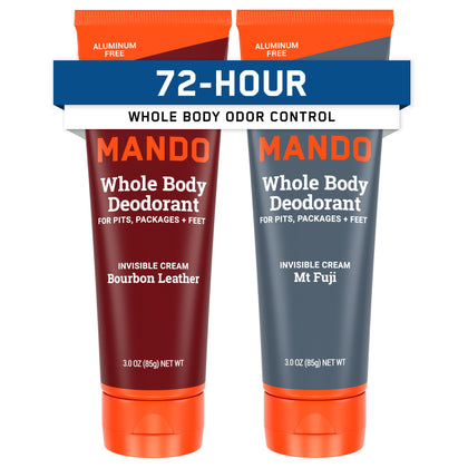 Tube de déodorant Mando pour homme, crème de 85 g, vue de face