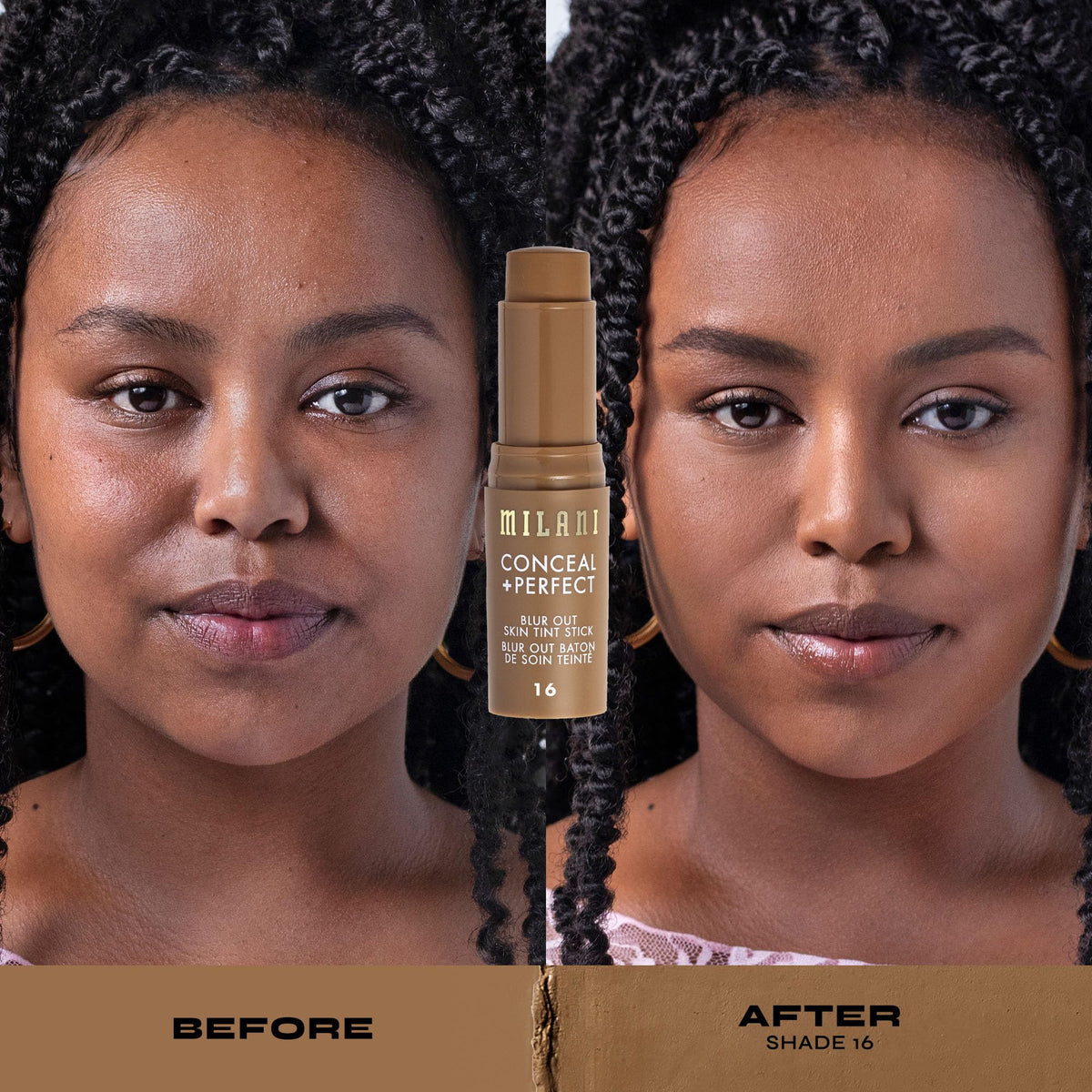 Tube de Fond de Teint Blur Out Skin Tint de Milani avec ingrédients