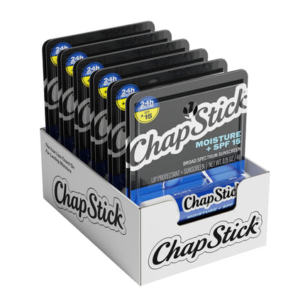 Tubes de ChapStick Baume à Lèvres Original Hydratant SPF 15 en pack de 12