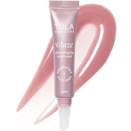 TULA Baume à Lèvres Rose Glow avant de l'appliquer