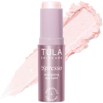 TULA Baume Energisant pour les Yeux Rose Glow vue avant avec texture crémeuse