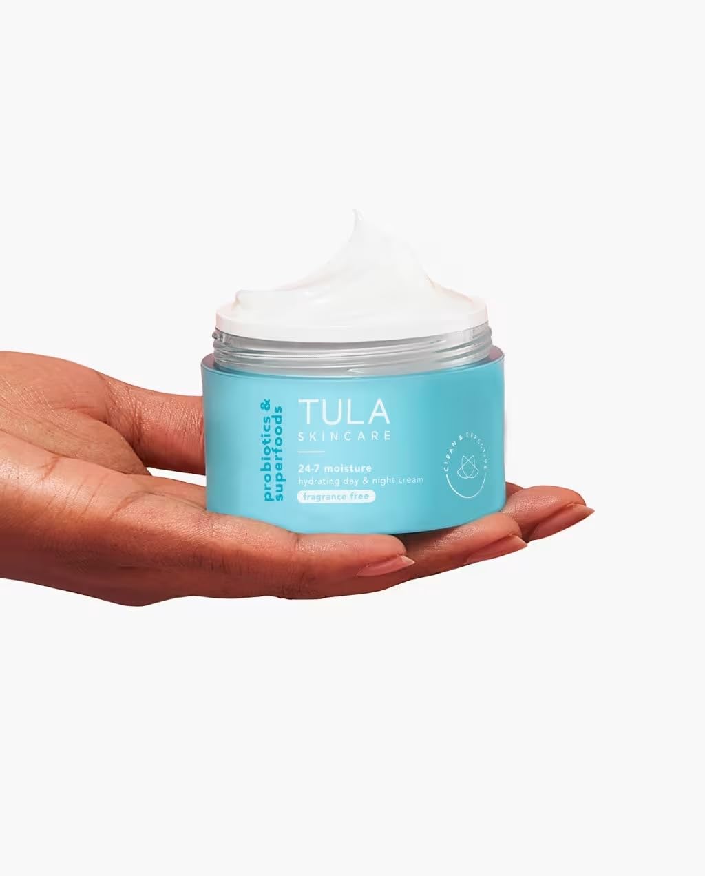 TULA Crème Hydratante 24-7 sans parfum avec texture de crème