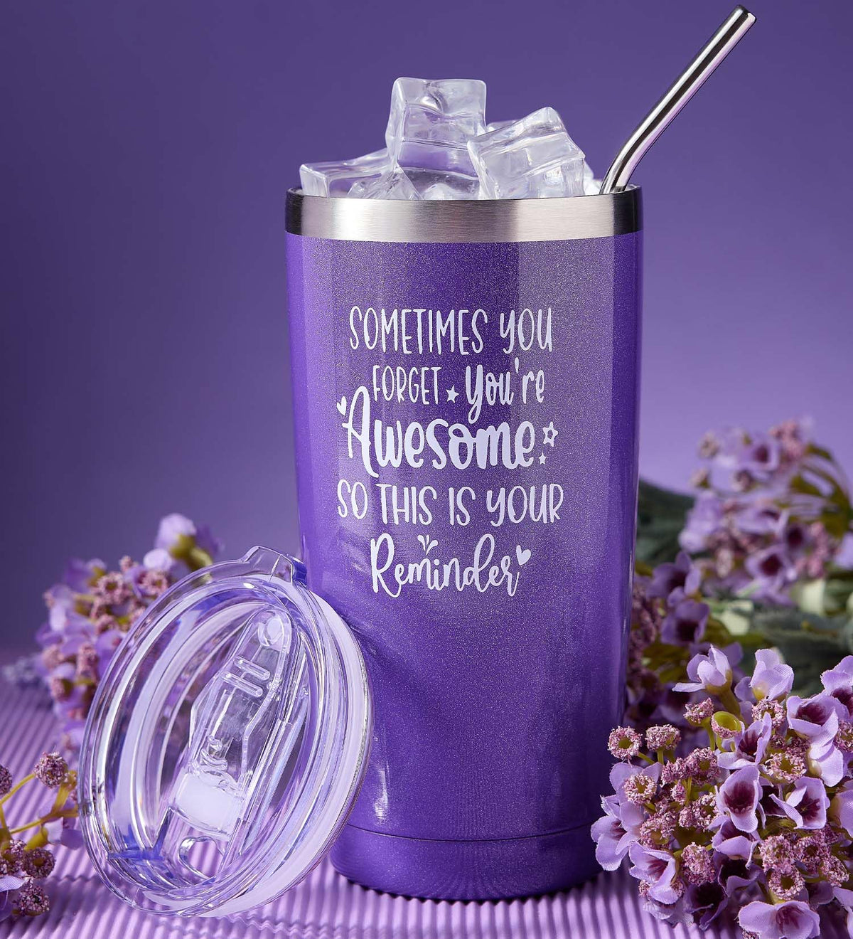 Tumbler en acier inoxydable de 20 oz avec message inspirant