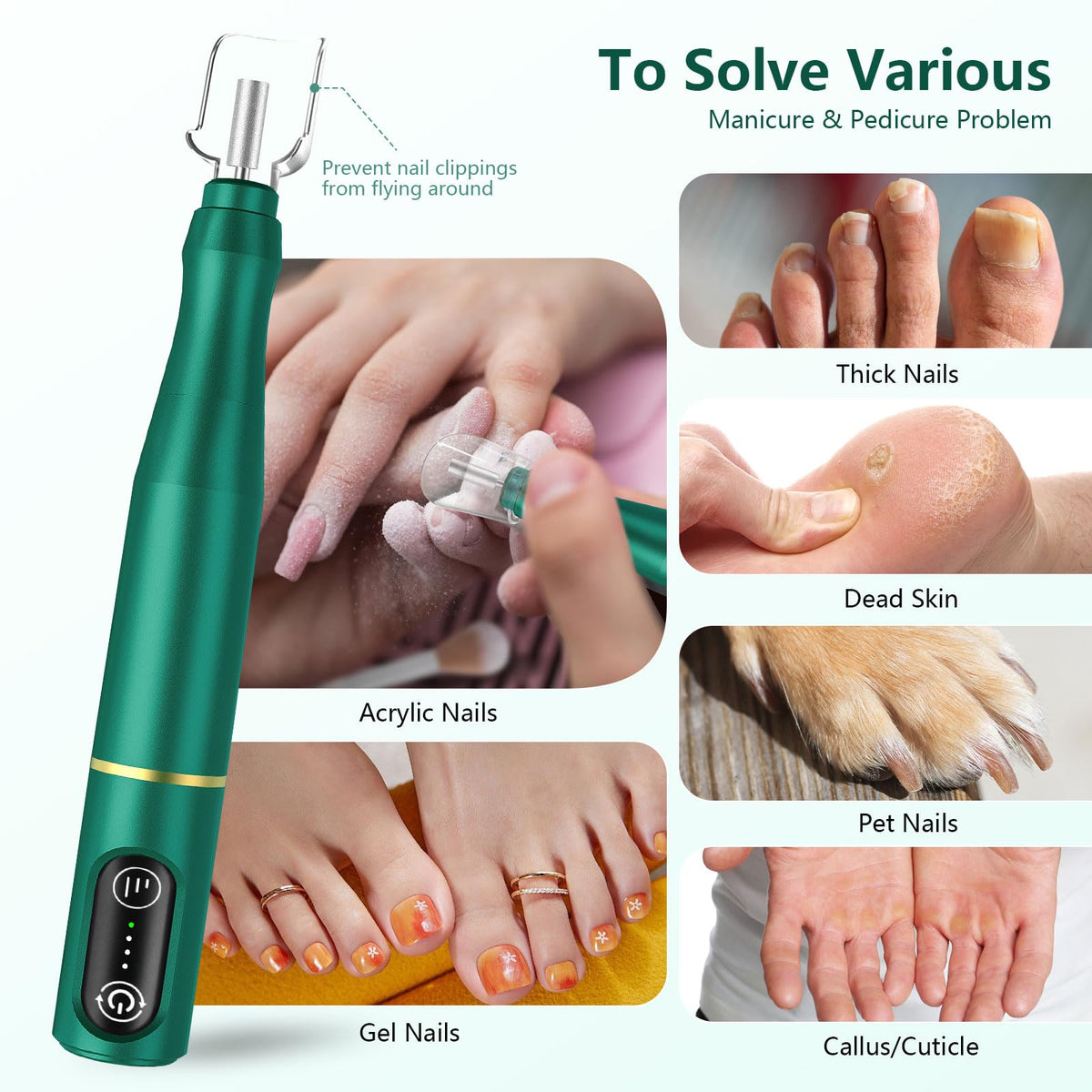 TUOBEO kit de perçage d'ongles avec accessoires de ponçage