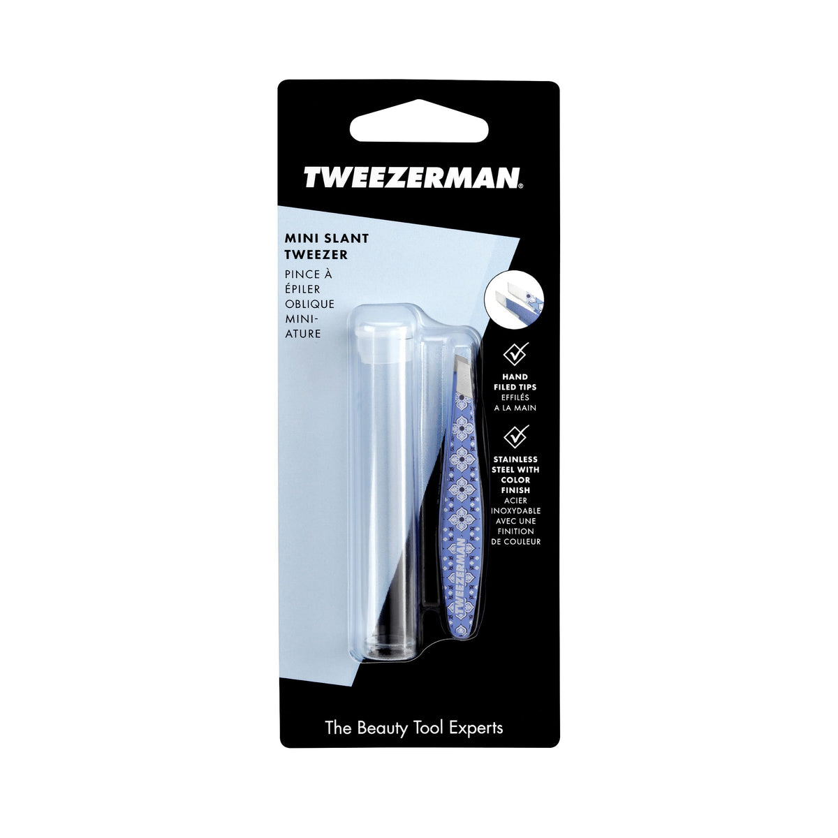 Tweezerman Mini Pince à Épiler avec un linge chaud pour préparation