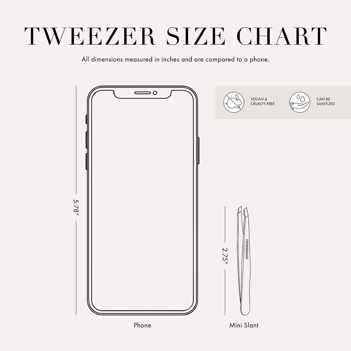Tweezerman Mini Pince à Épiler Slant rose néon avec embout pointu