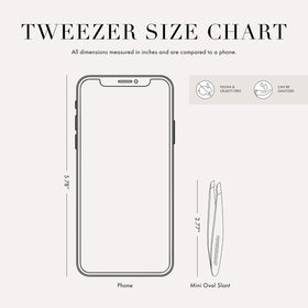 Tweezerman Mini Pince à Épiler vue latérale, détails des pointes