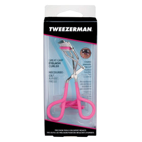Tweezerman Recourbe Cils Grip Confort Rose Fluo avec coussinets de rechange