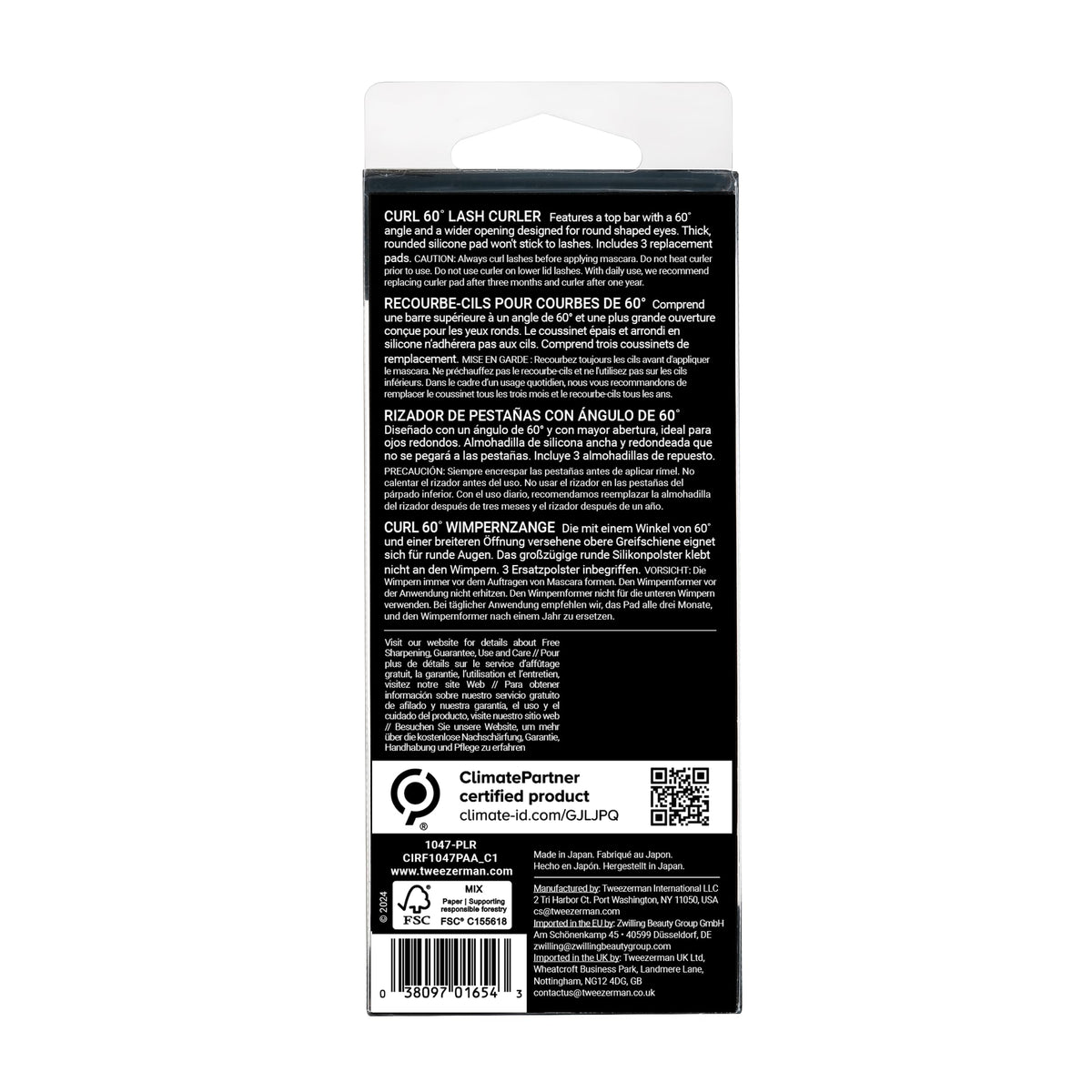 Tweezerman Recourbe Cils Grip Confort Rose Fluo en utilisation