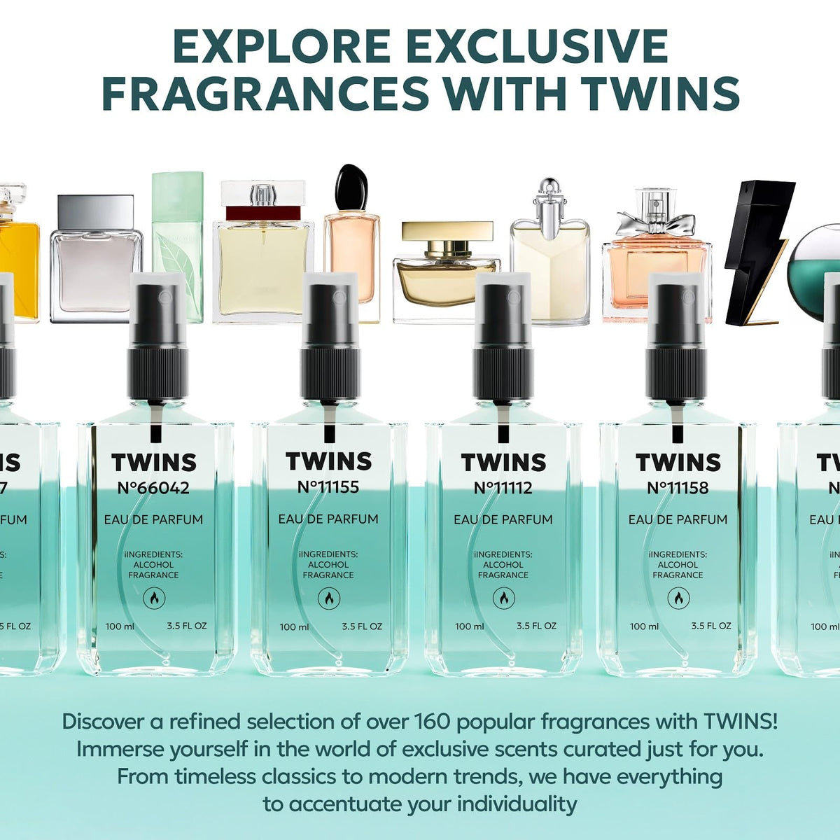 TWINS PARFUM Eau de Parfum pour Homme 100 ml avec fond flou
