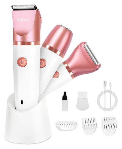 Ufree épilateur bikini 3-en-1 ensemble avec accessoires