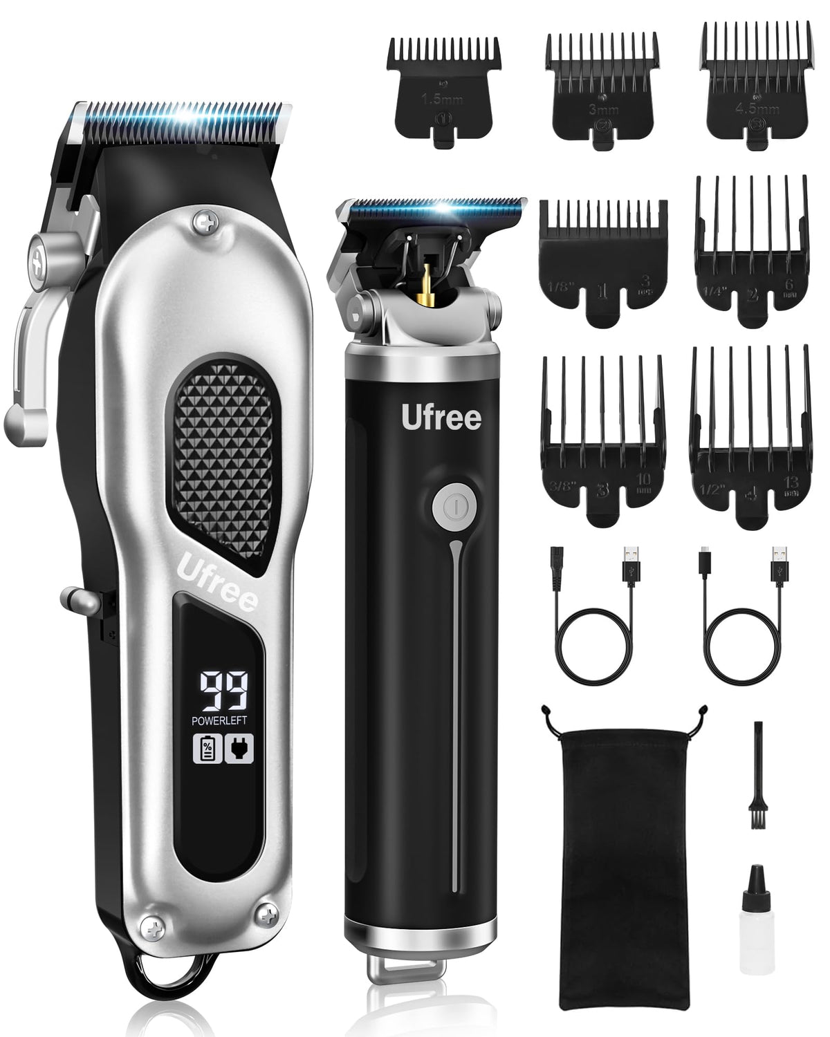 Ufree kit de coupe de cheveux professionnel avec détailleur précis
