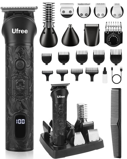 Ufree kit de tonte multifonction 7-en-1 vue avant avec accessoires