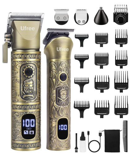 Ufree Tondeuse à Cheveux sans Fil vue de face, couleur bronze
