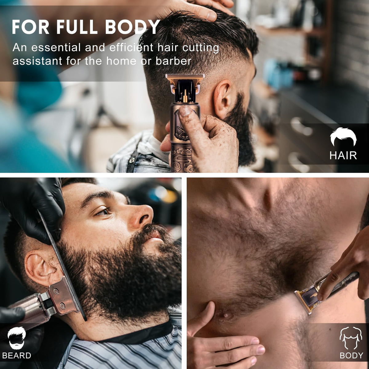 Ufree tondeuse barbe avec câble de chargement USB