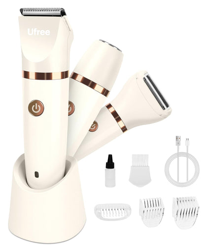 Ufree tondeuse bikini électrique 3-en-1 avec accessoires