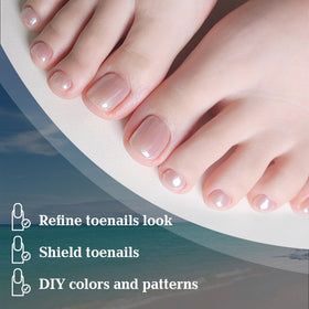 UNA GELLA Faux Ongles de Pied en Gel Mat en ambiance salon de beauté