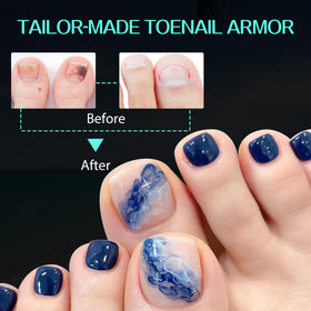 UNA GELLA Faux Ongles de Pied en Gel Mat organisés dans une grille