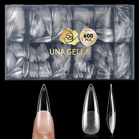 UNA GELLA tips d'ongles en gel stiletto 600 pièces vue de face