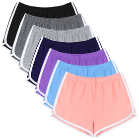 URATOT Shorts en Coton Femme - Lot de 7 Couleurs