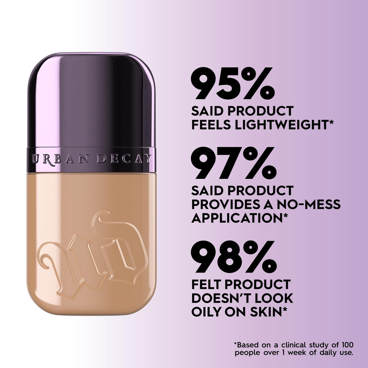 URBAN DECAY Fond de Teint Waterproof Face Bond 05 texture sur peau