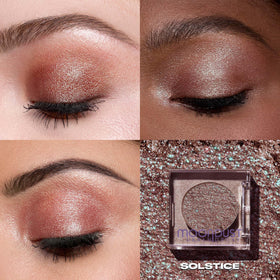 URBAN DECAY Moondust Eyeshadow Rouge pailleté texture en gros plan