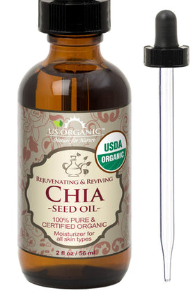 US Organic huile de graines de chia bouteille en verre ambré 56 ml
