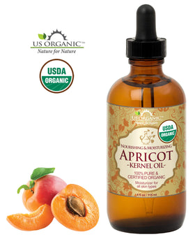US Organic Huile de Noyau d'Abricot 118ml vue de côté
