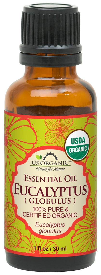 US Organic Huile Essentielle d'Eucalyptus 100% Pure 30 ml vue de face