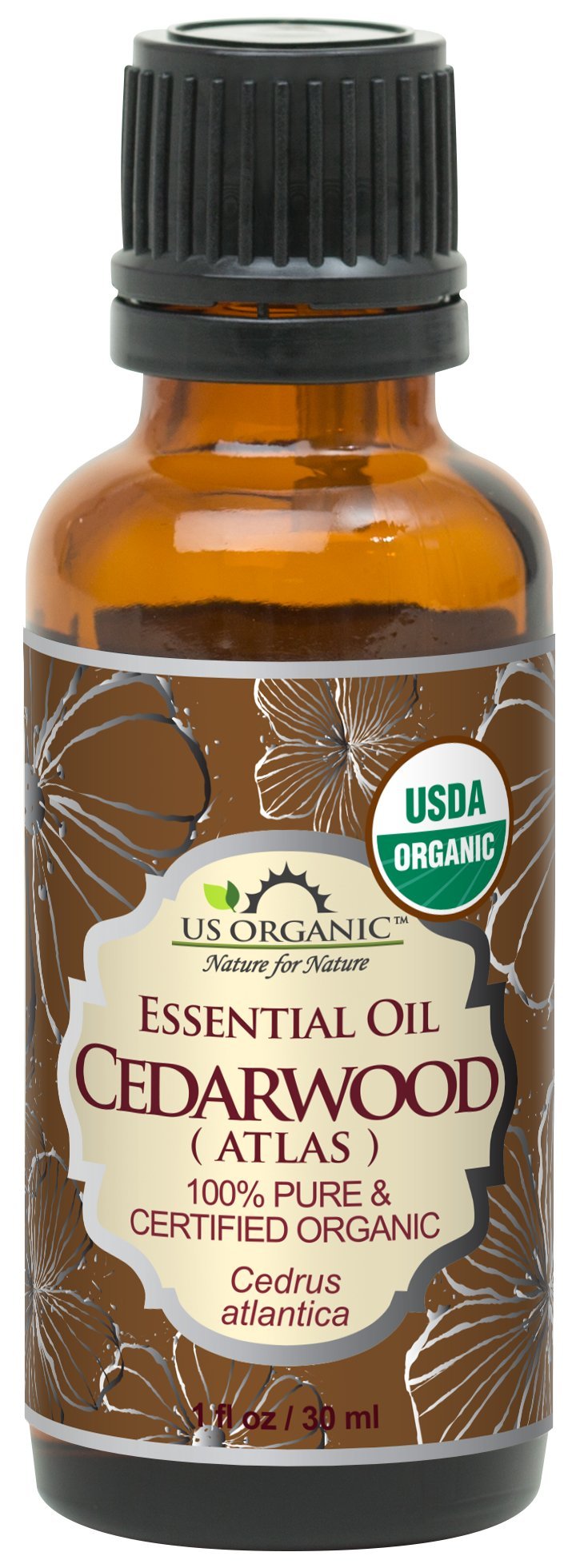 US Organic Huile Essentielle de Cèdre 30 ml vue avant
