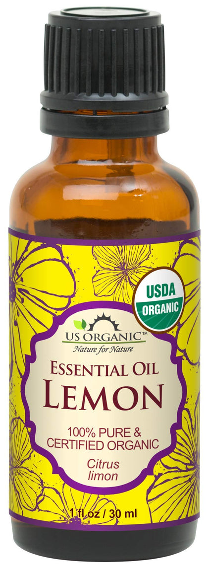US Organic Huile Essentielle de Citron 30 ml vue de face
