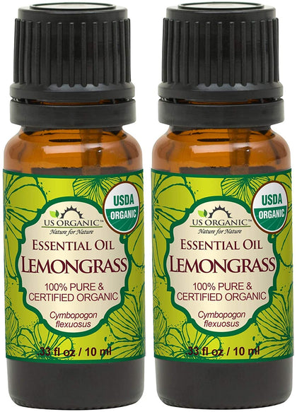 US Organic huile essentielle de citronnelle 10ml vue avant