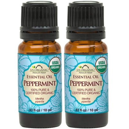 US Organic Huile Essentielle de Menthe Poivrée 10 ml avant