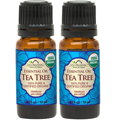 US Organic huile essentielle de tea tree 10 ml vue de face