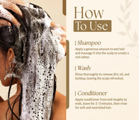 Utilisation de l'après-shampooing SOULSPA PURE, cheveux brillants