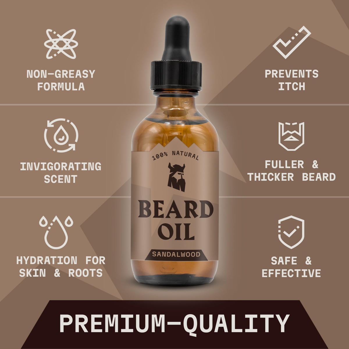 Utilisation de l'huile à barbe Striking Viking sur une barbe bien entretenue