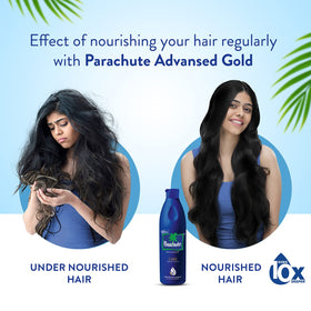Utilisation de l'Huile de Coco Parachute Advansed sur des cheveux