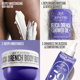 Utilisation de l'huile de douche Delícia Drench sous la douche