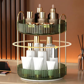 Utilisation de l'organisateur de maquillage YCIA&DONE dans une salle de bain moderne