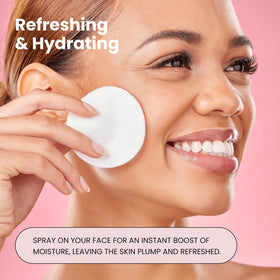 Utilisation de la brume de rose Simplified Skin sur le visage