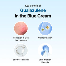 Utilisation de la Crème Apaisante Bleue DearKlairs sur une peau