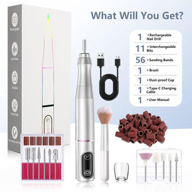 Utilisation de la perceuse à ongles TUOBEO sur des ongles naturels